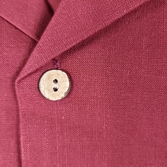 NEW Flex Mens Luxury Collection Designed in Italy Short Sleeve Red Shirt Sz M - Picture 3 of 8